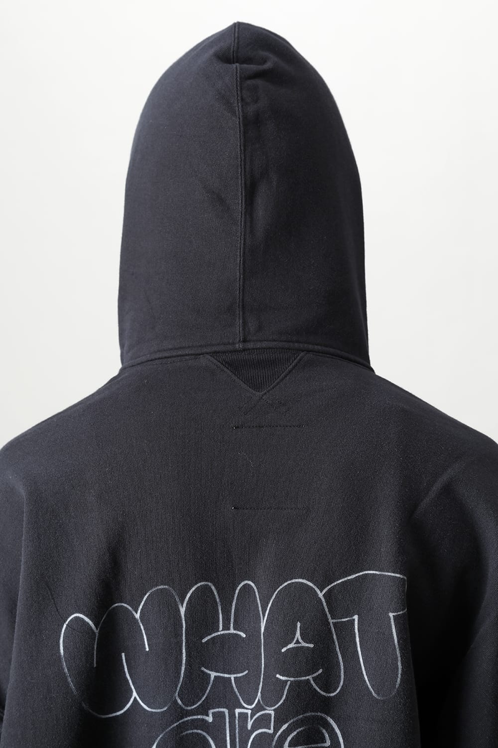 Wide back hoodie Black