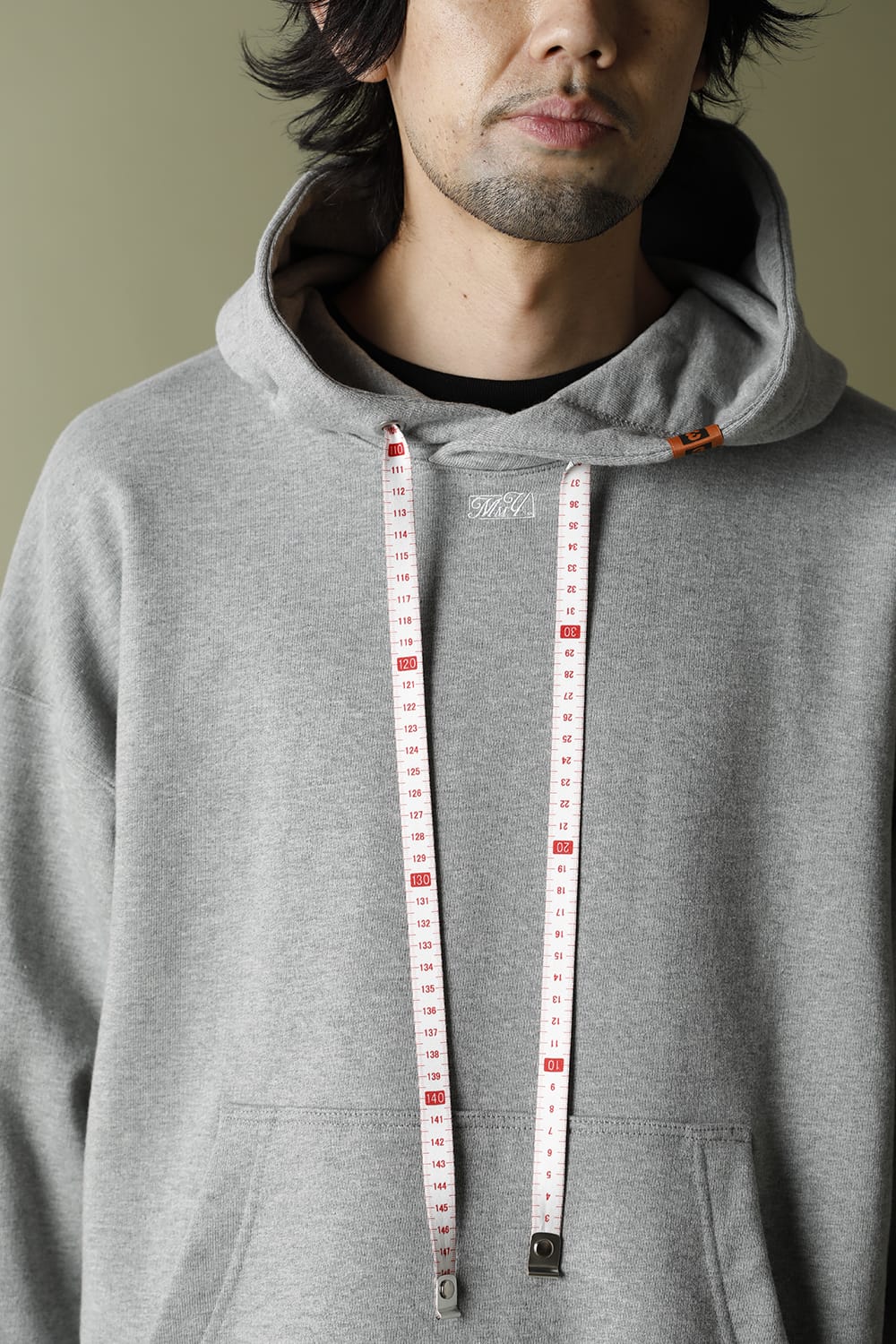 MmY embroideried hoodie Gray
