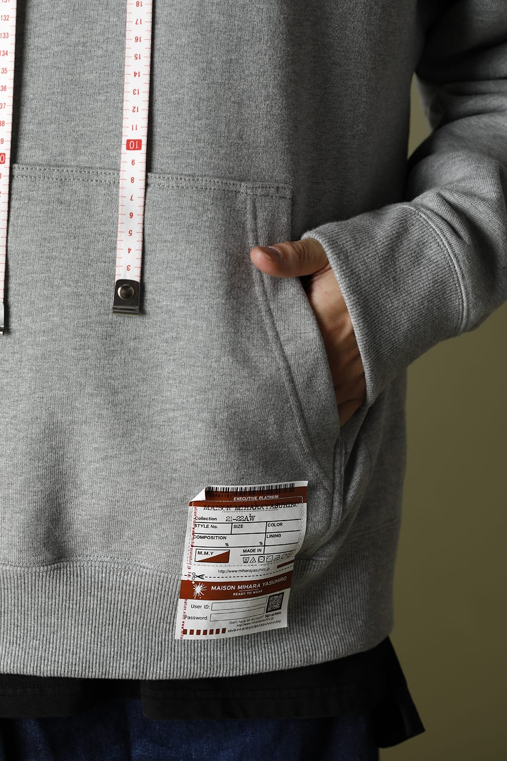 MmY embroideried hoodie Gray