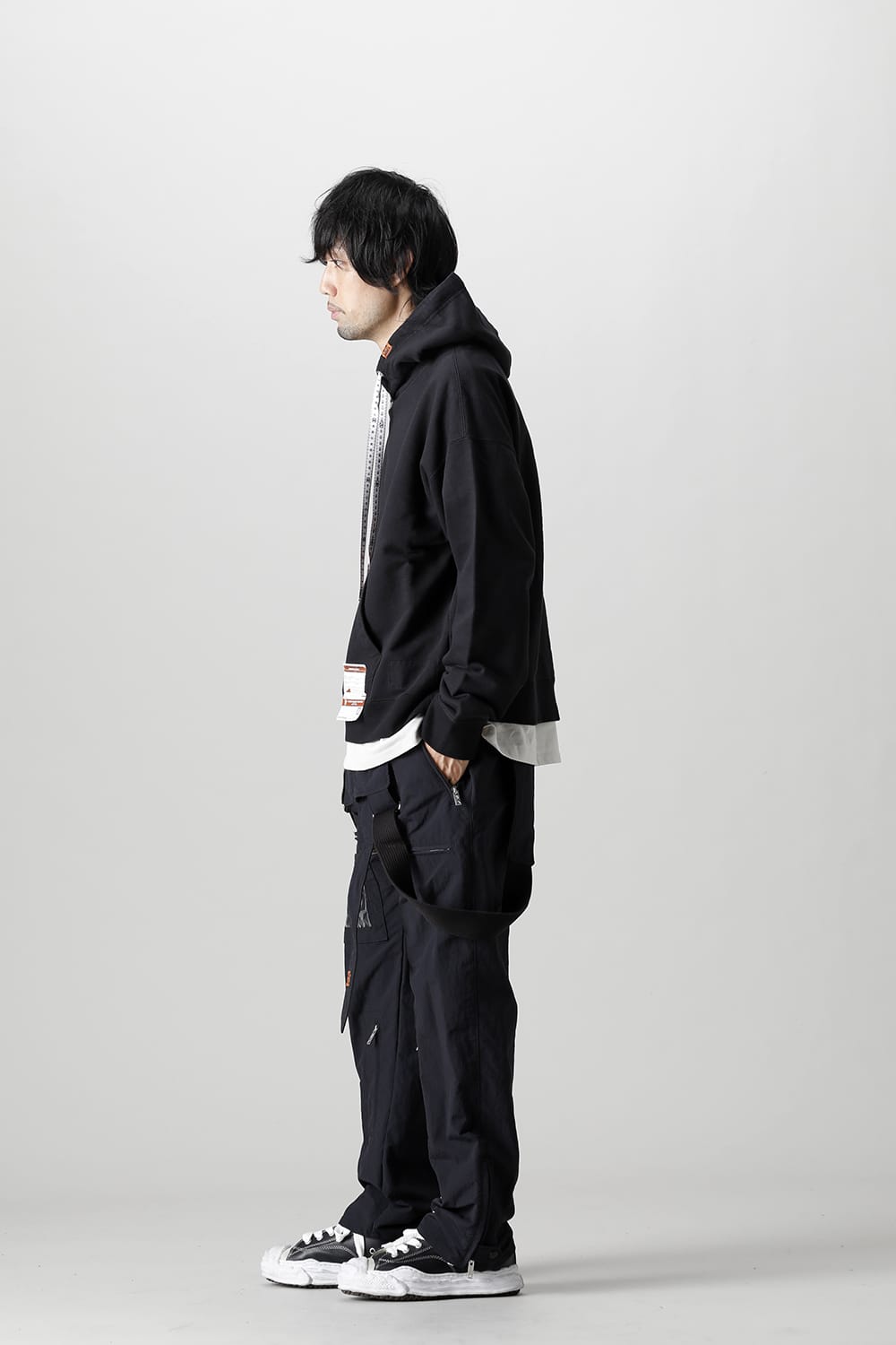 MmY embroideried hoodie Black