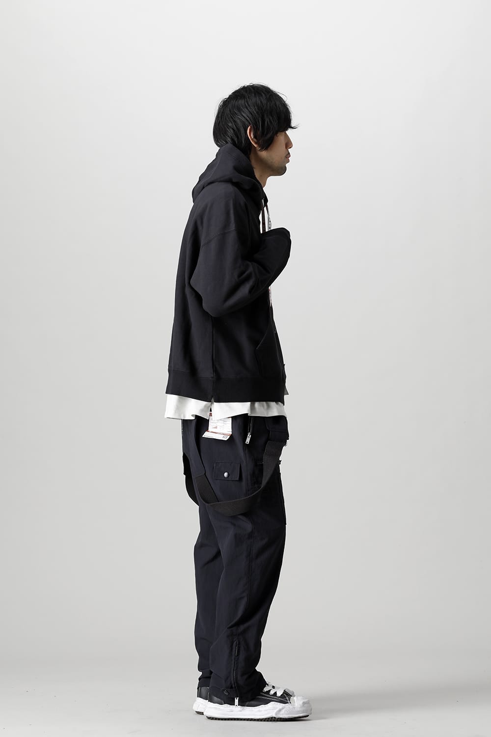 MmY embroideried hoodie Black