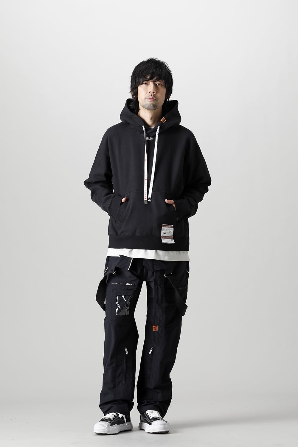 MmY embroideried hoodie Black