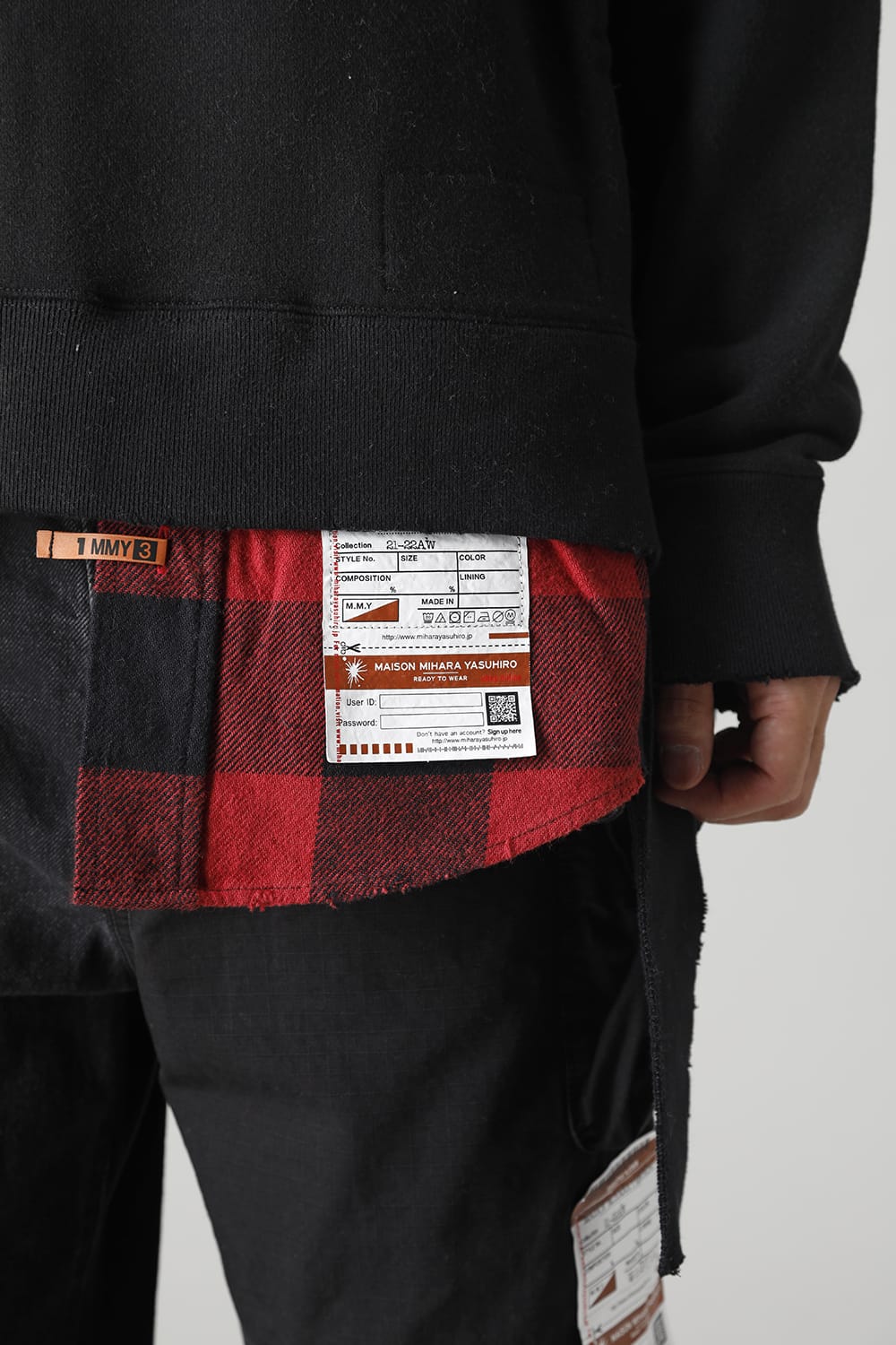 Shirt combined pullover Black