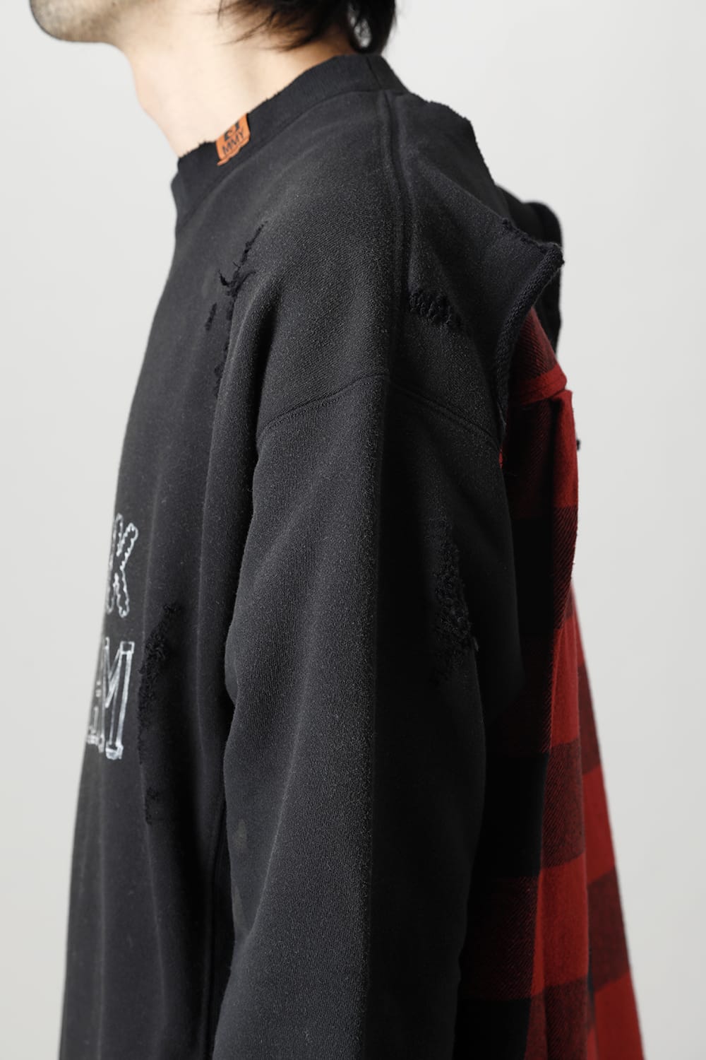 Shirt combined pullover Black