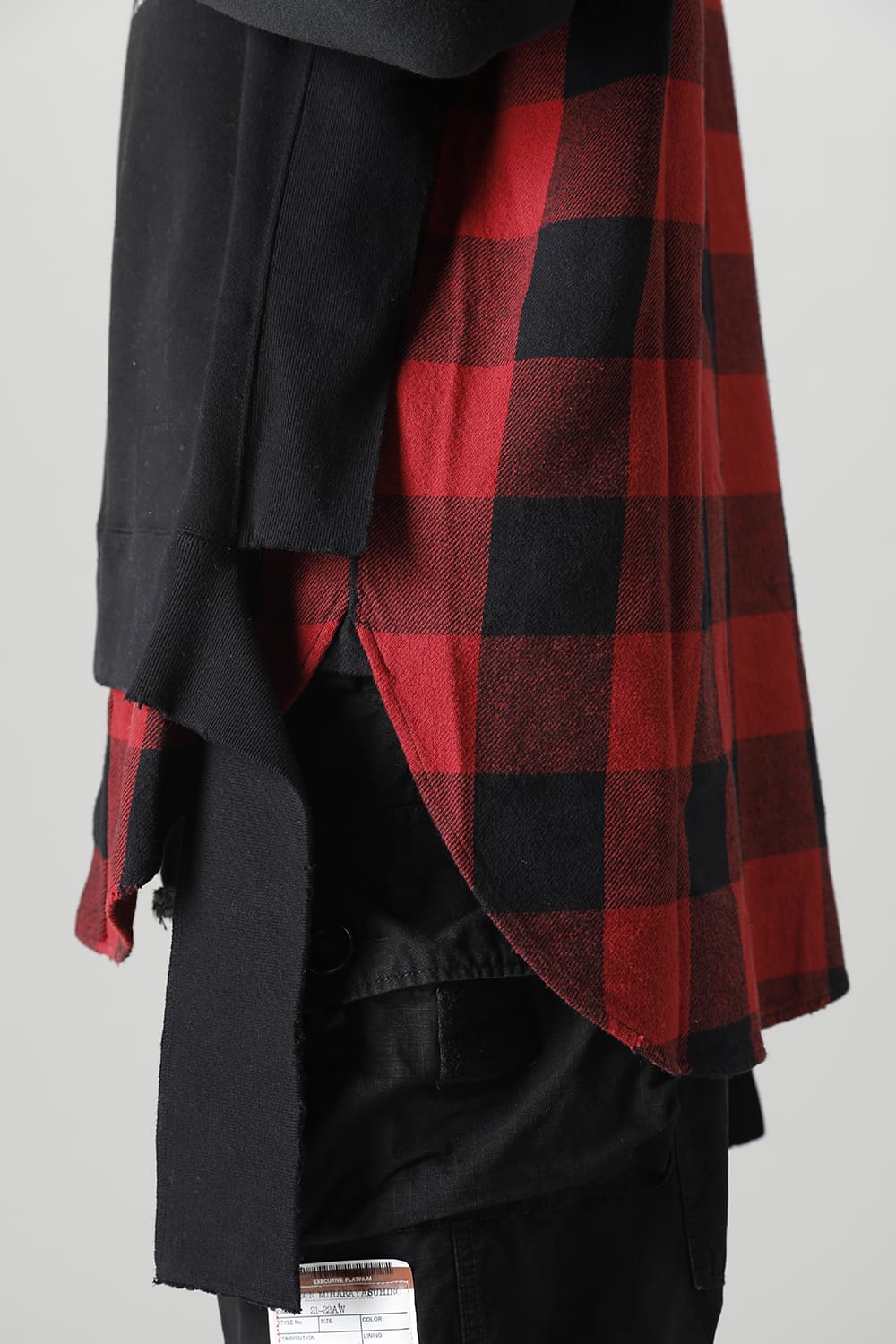 Shirt combined pullover Black