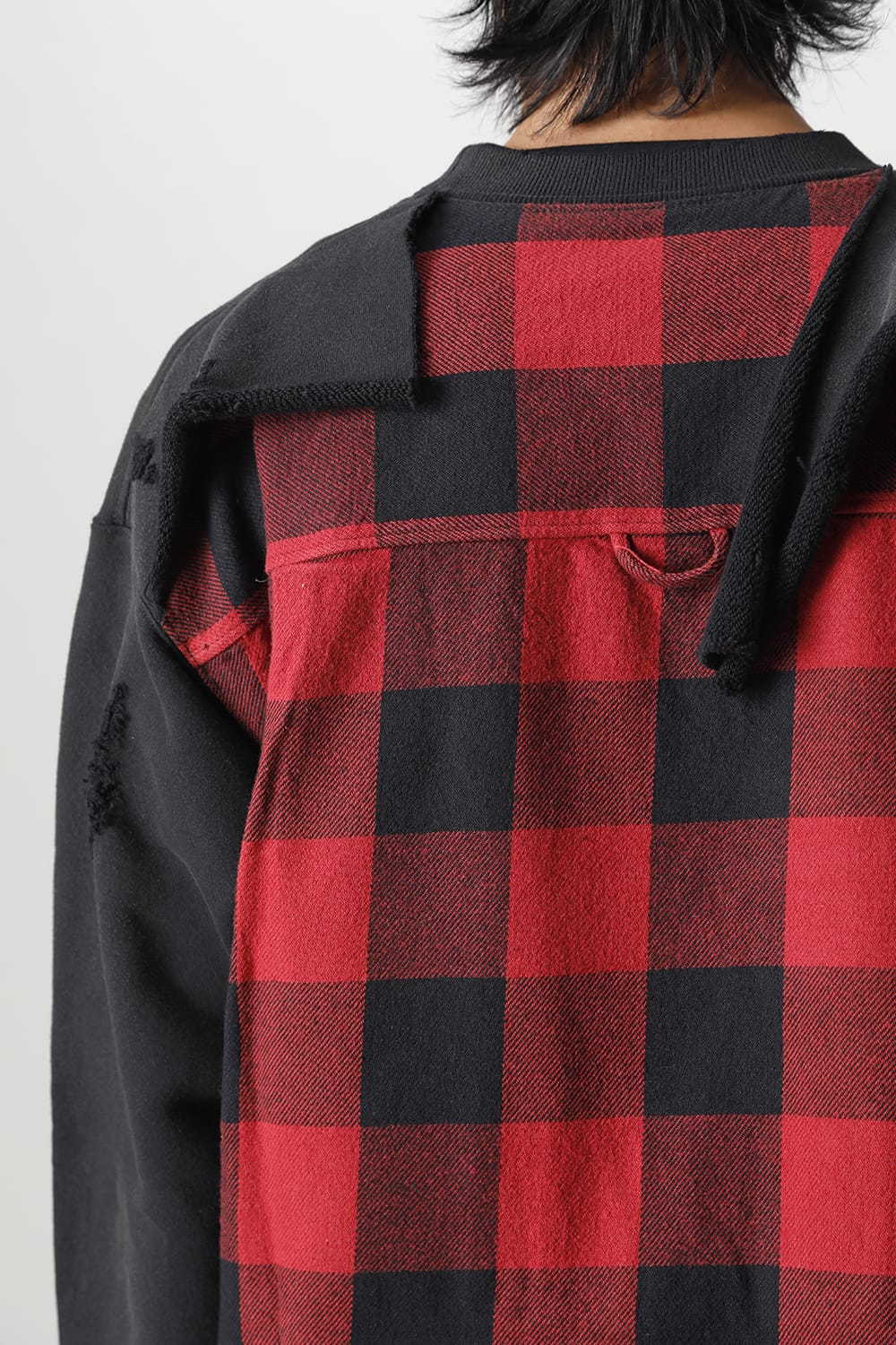 Shirt combined pullover Black