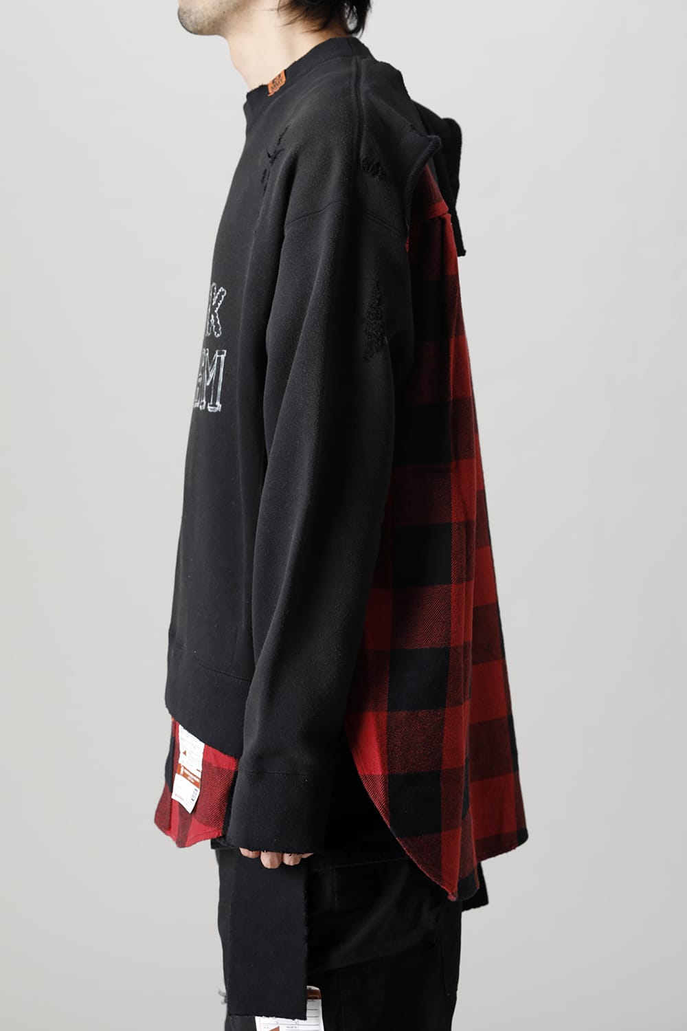 Shirt combined pullover Black