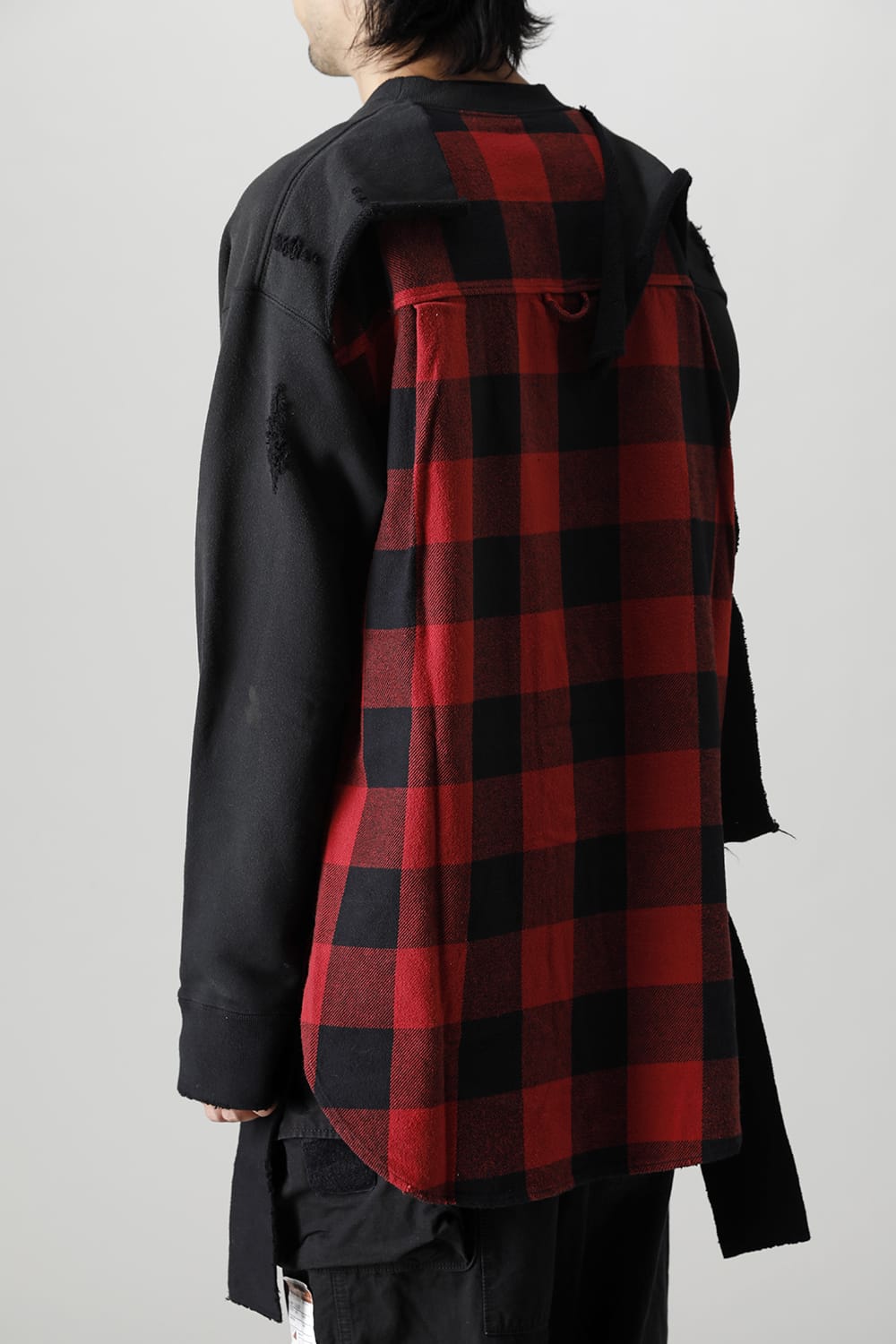 Shirt combined pullover Black