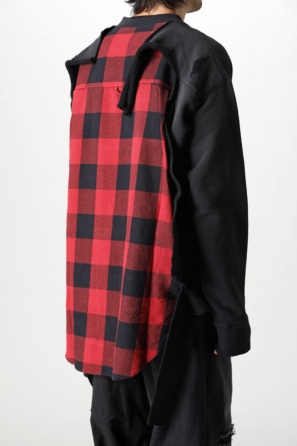 Shirt combined pullover Black