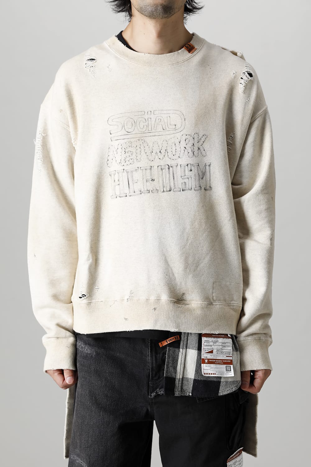 Shirt combined pullover White