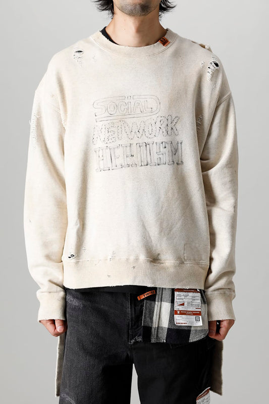 Shirt combined pullover White