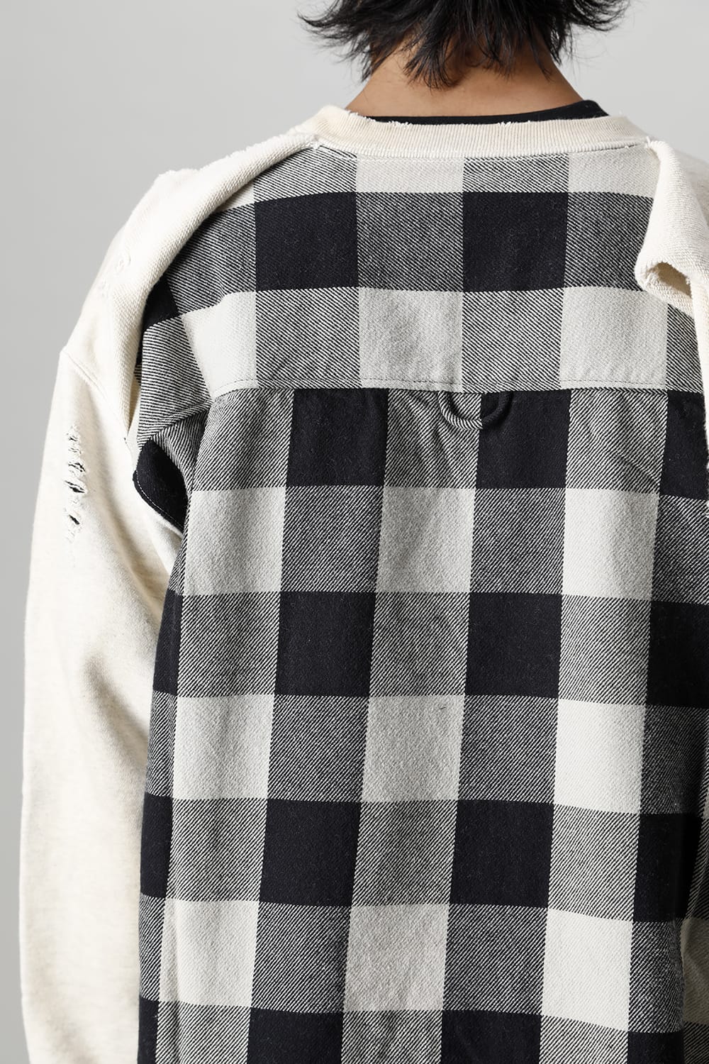 Shirt combined pullover White