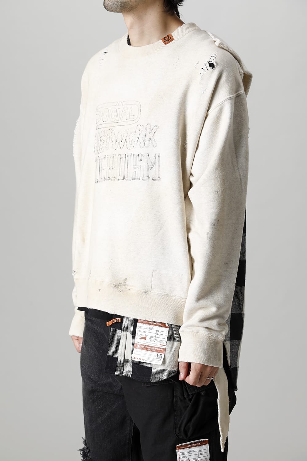 Shirt combined pullover White