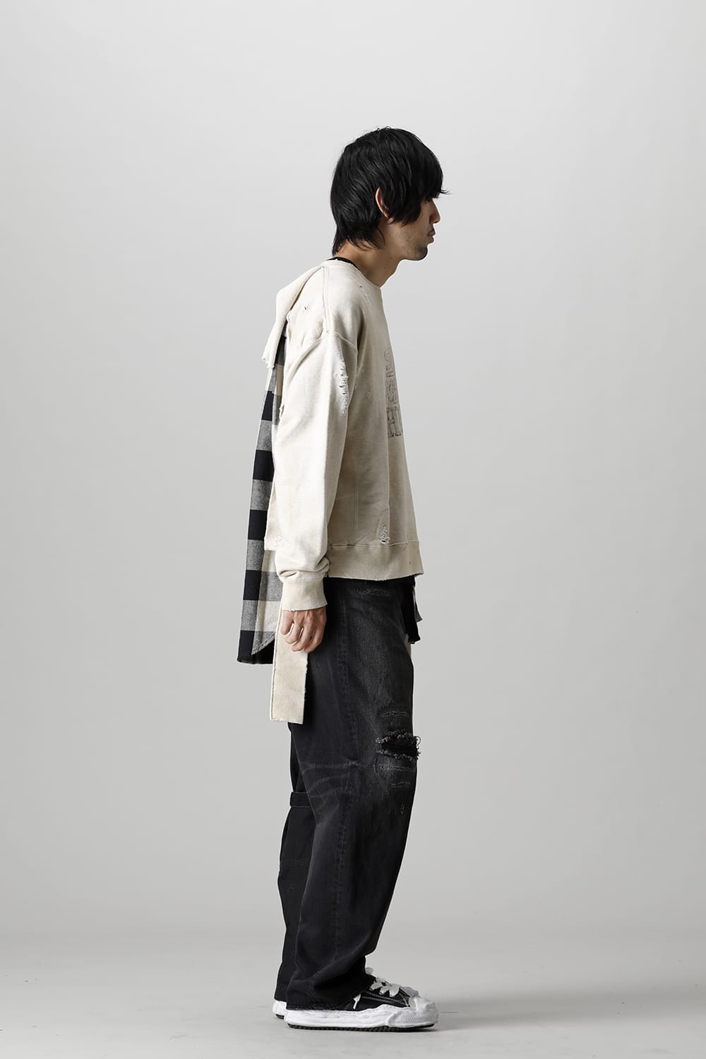 Shirt combined pullover White