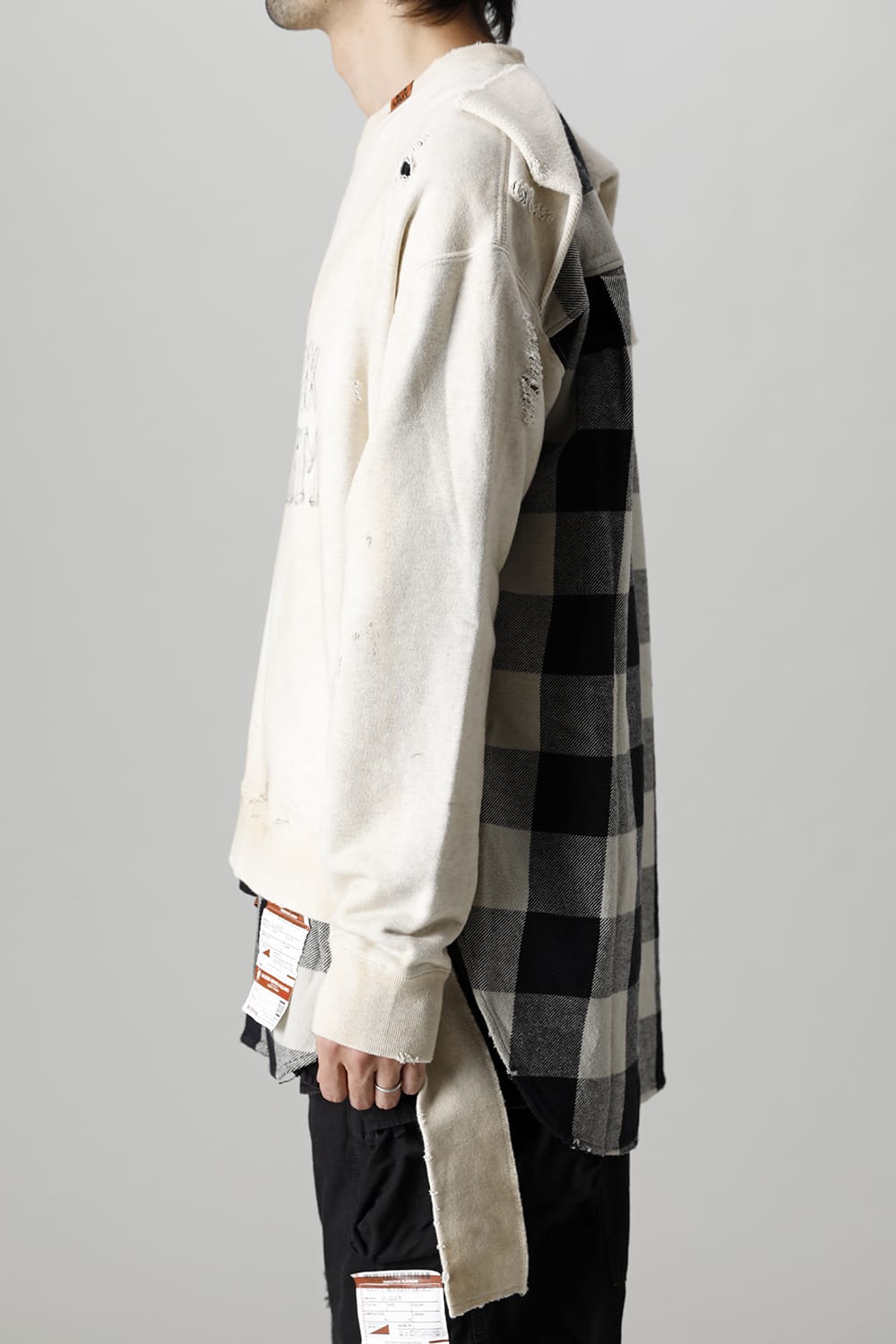 Shirt combined pullover White