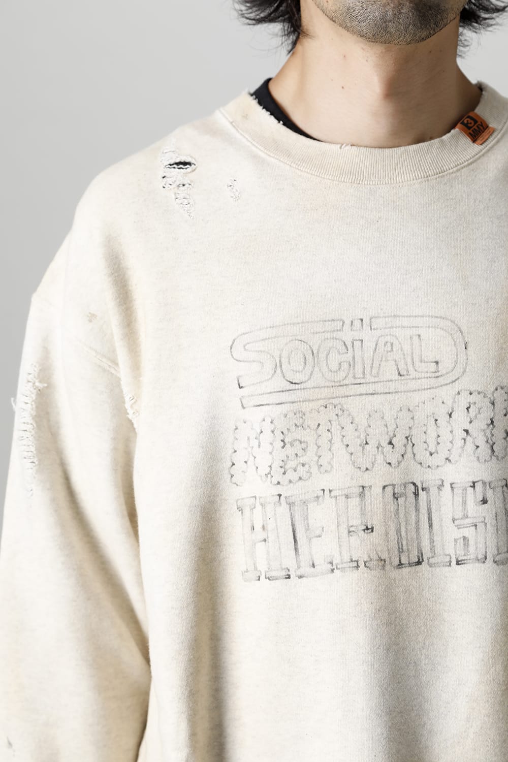 Shirt combined pullover White