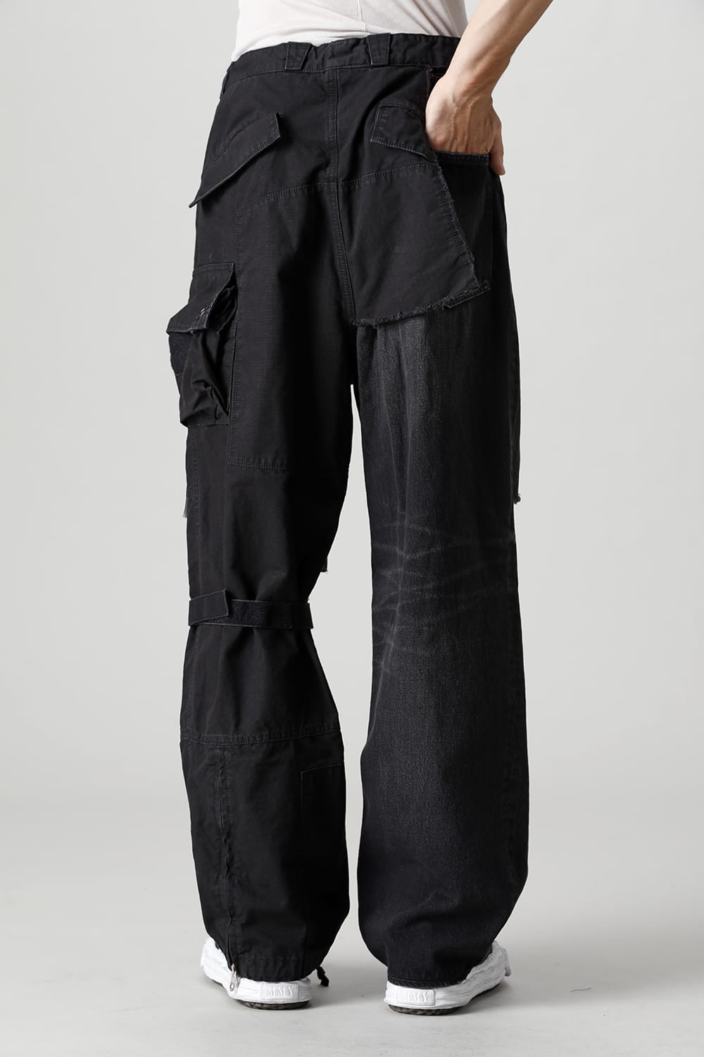 Denim × Military Combined Pants