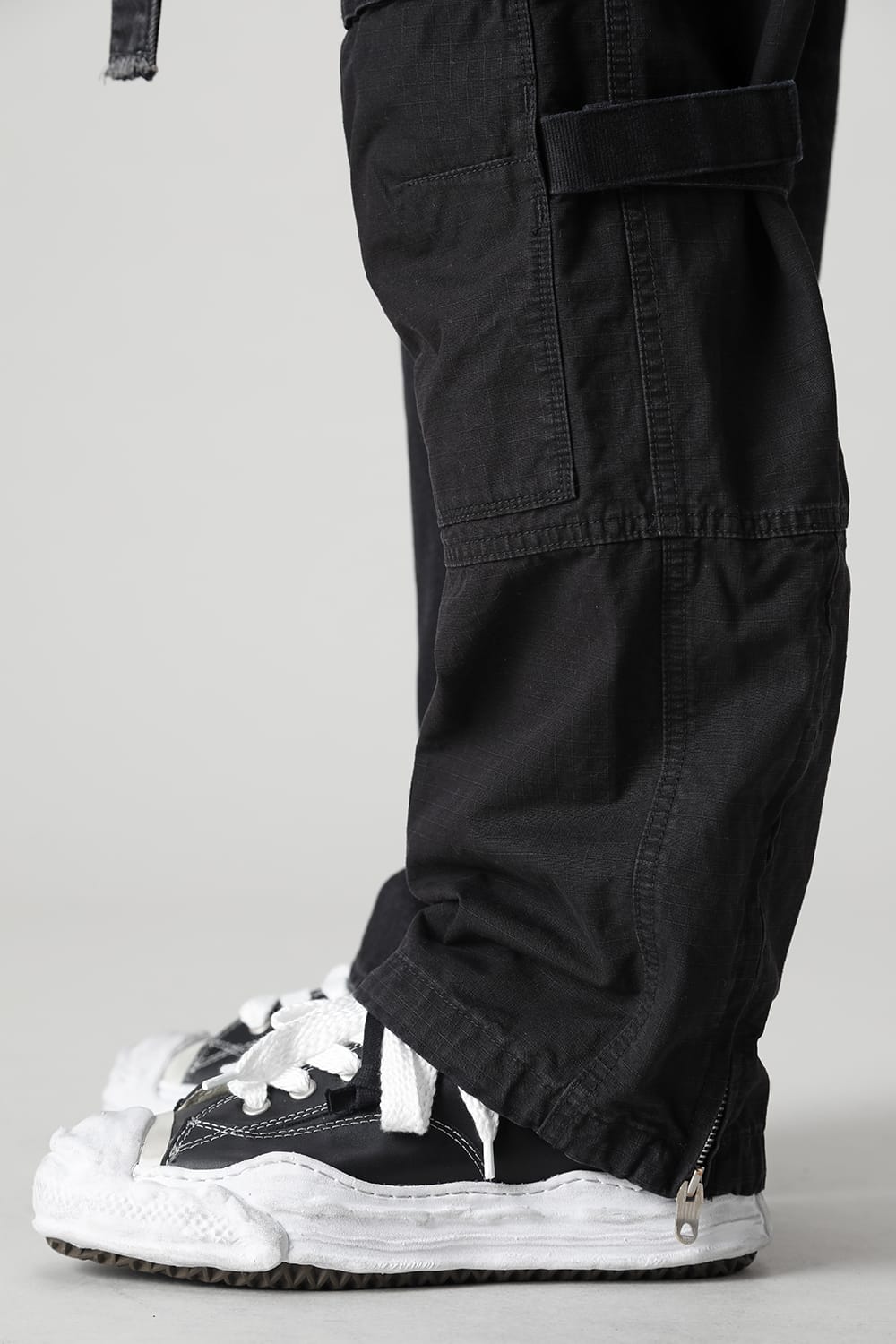 Denim × Military Combined Pants