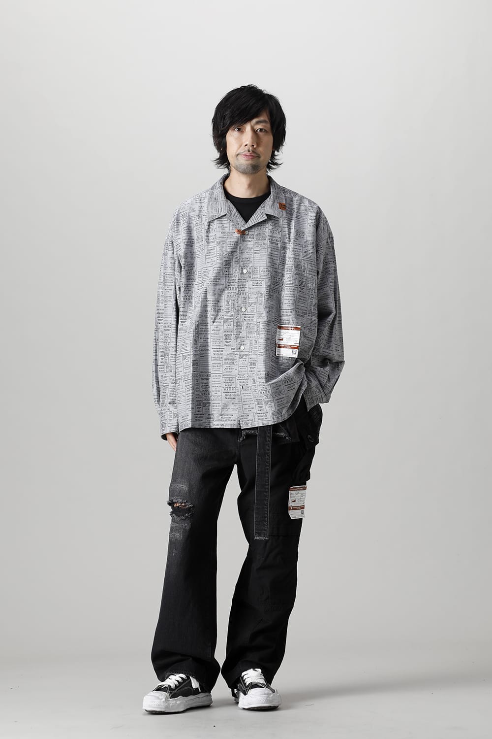 Denim × Military Combined Pants