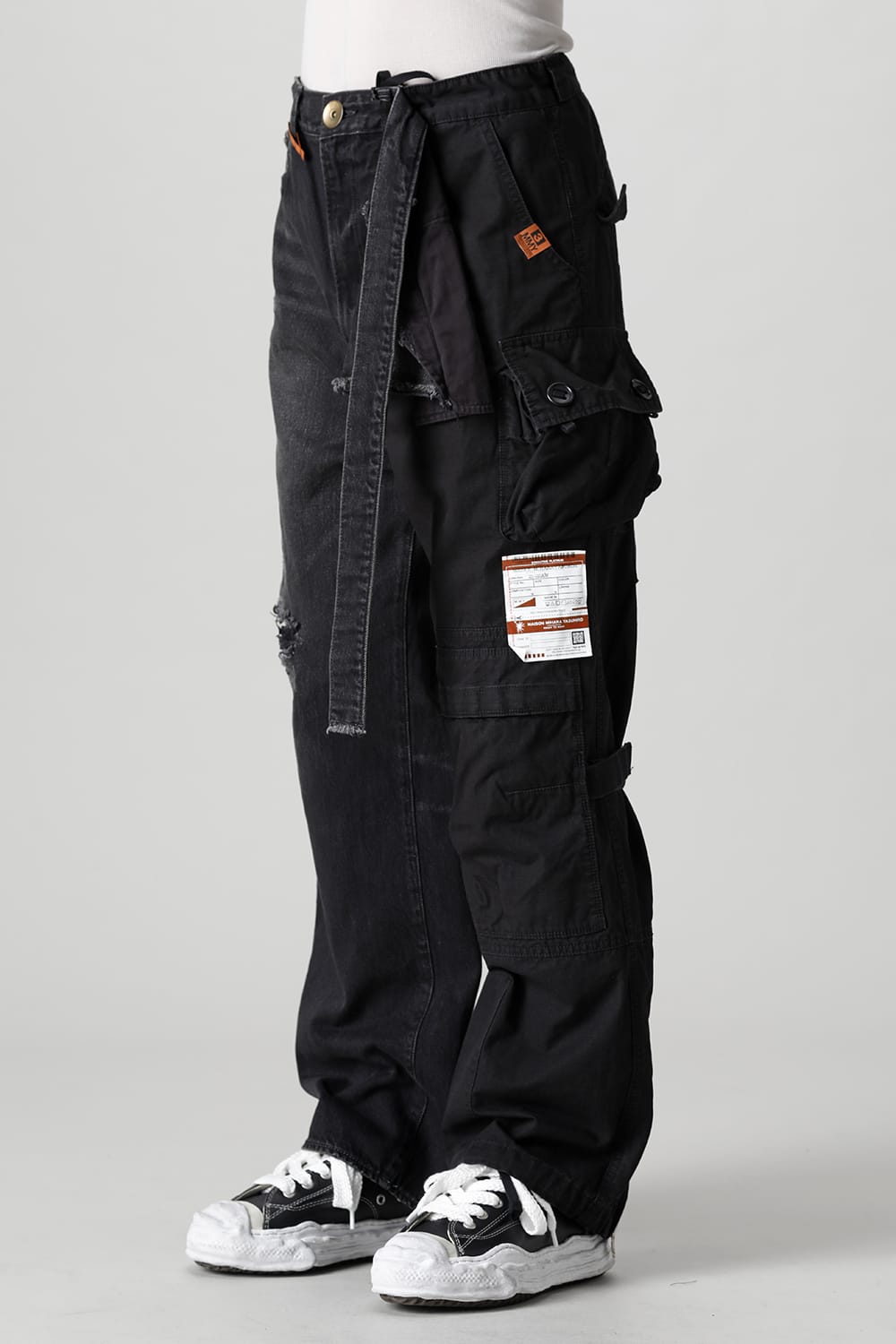 Denim × Military Combined Pants