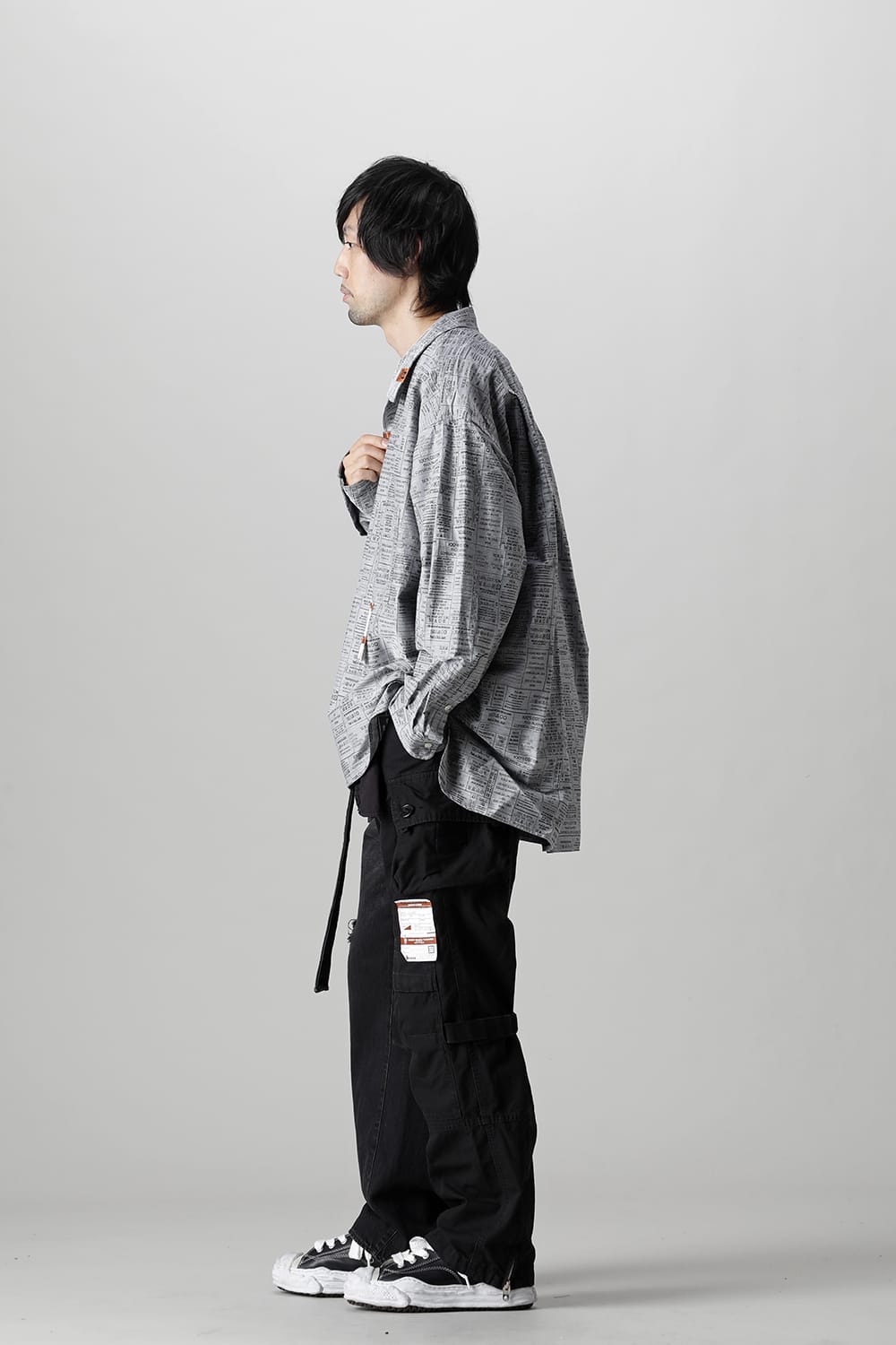 Denim × Military Combined Pants