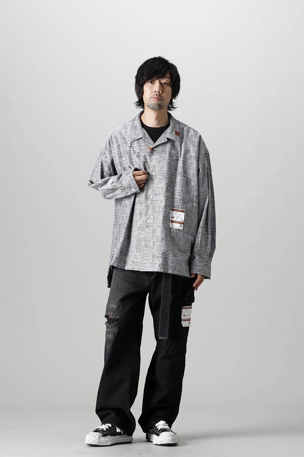 Denim × Military Combined Pants