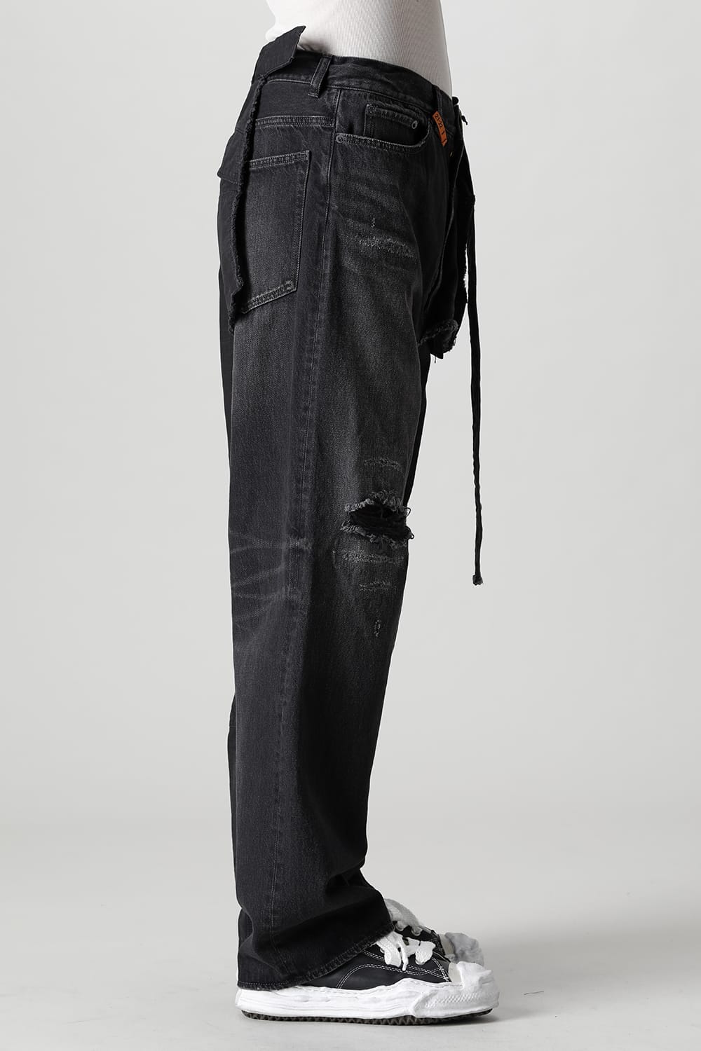 Denim × Military Combined Pants