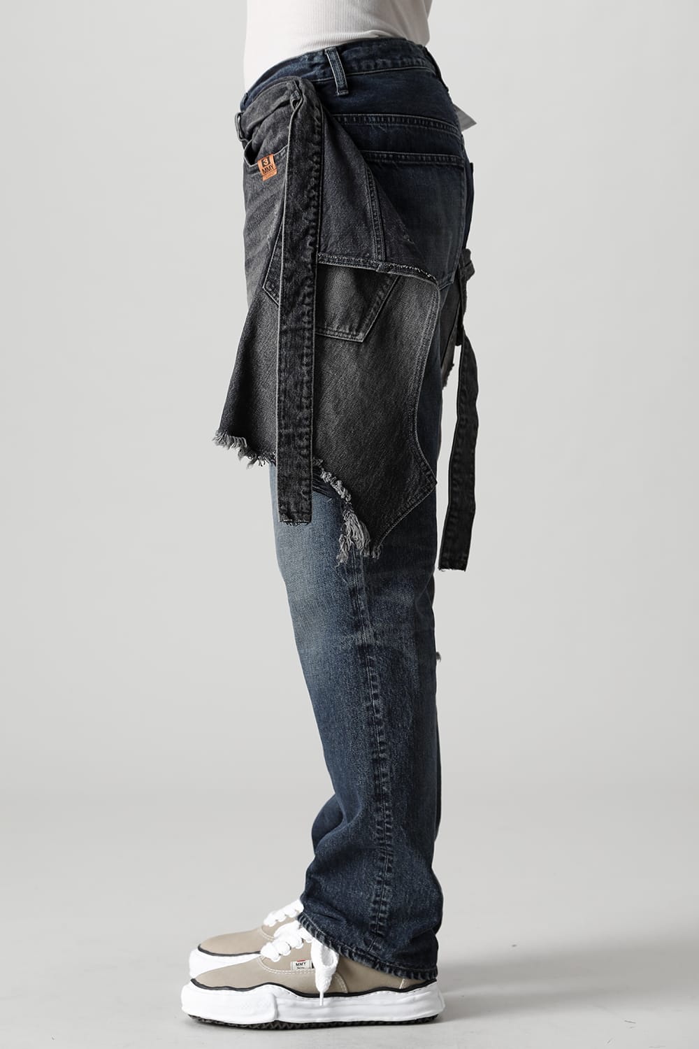 Broken Layered Denim Pants