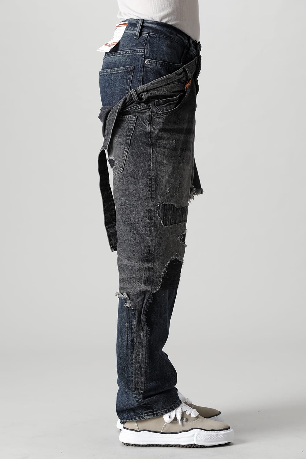 Broken Layered Denim Pants