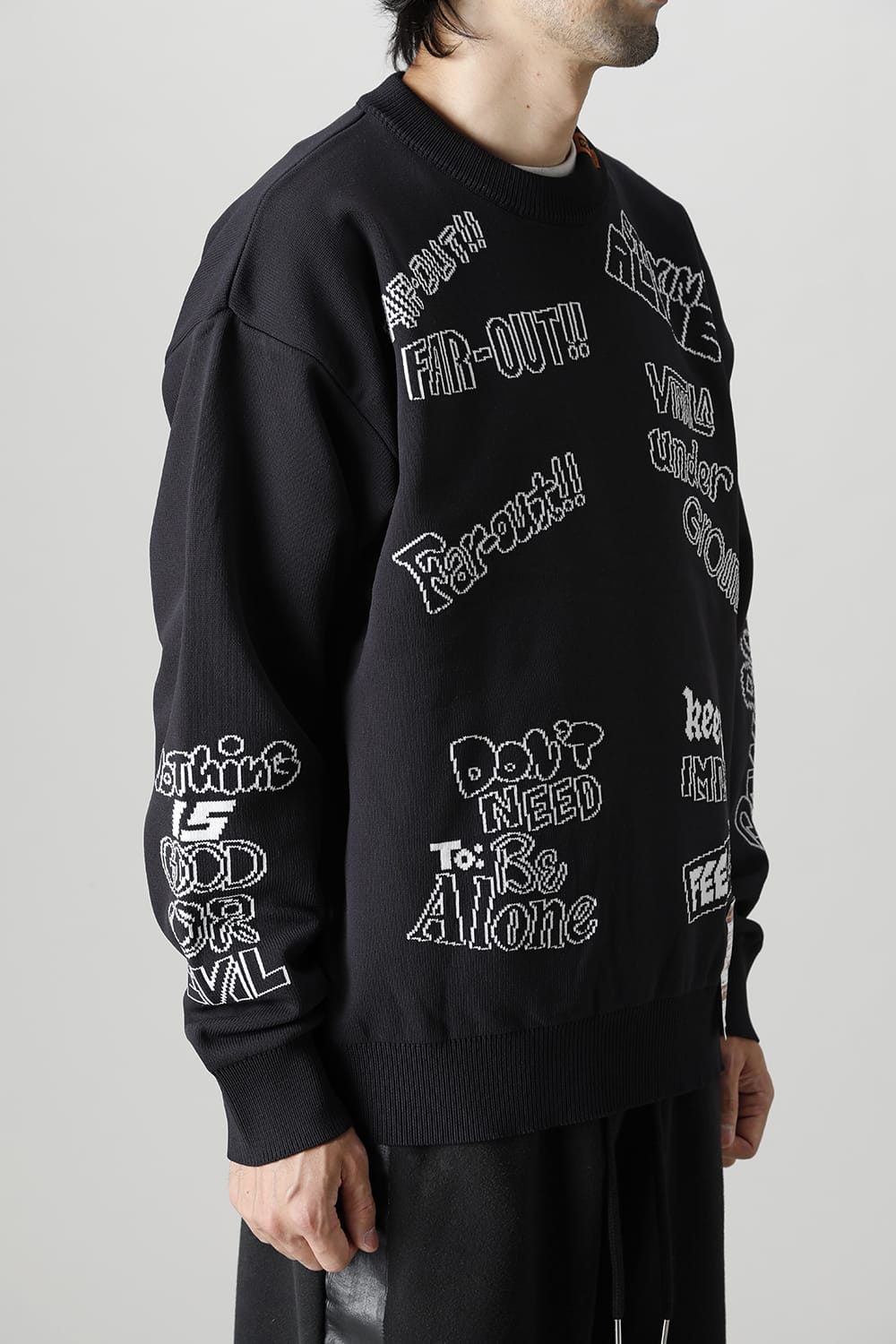 Jacquard knit pullover