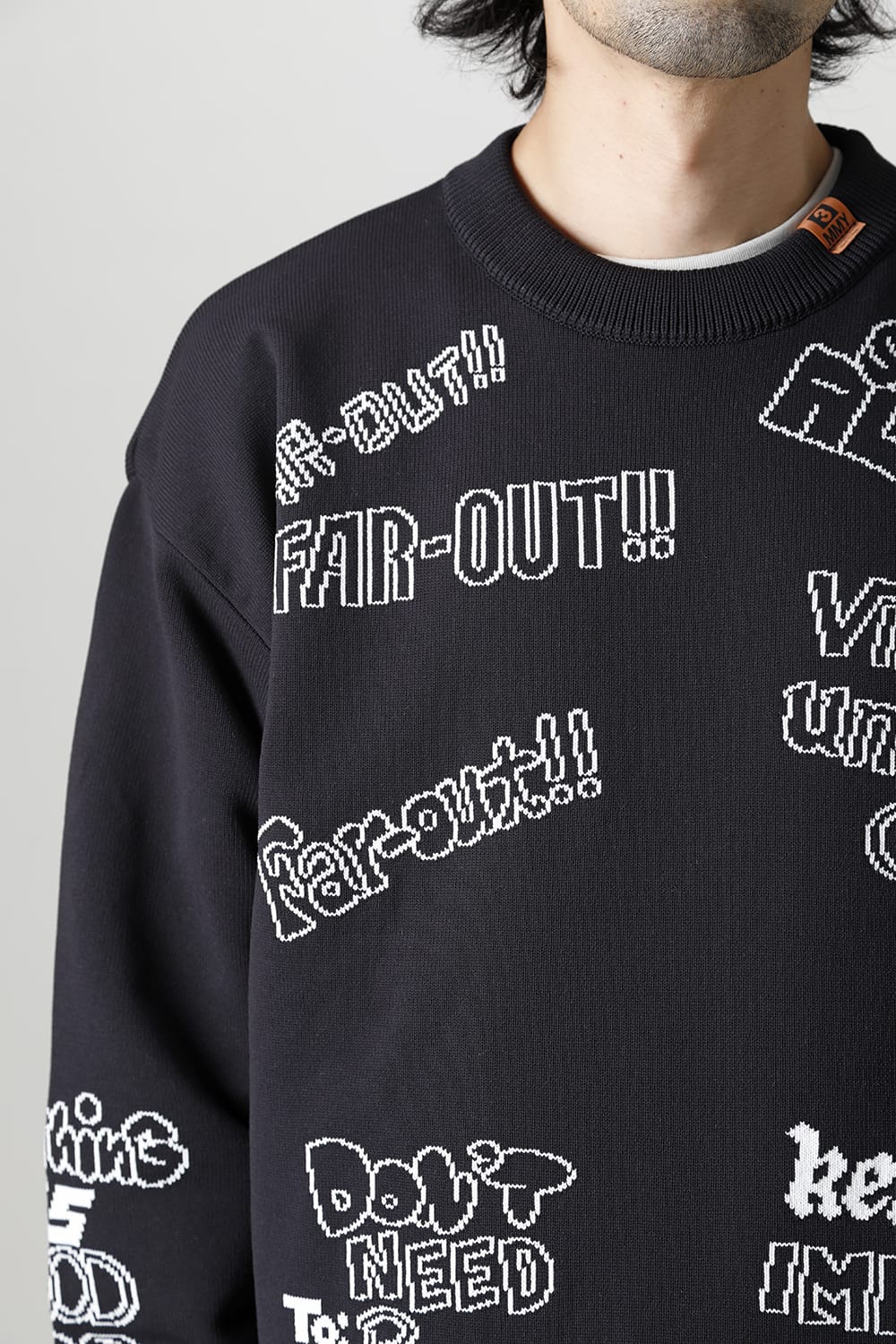 Jacquard knit pullover