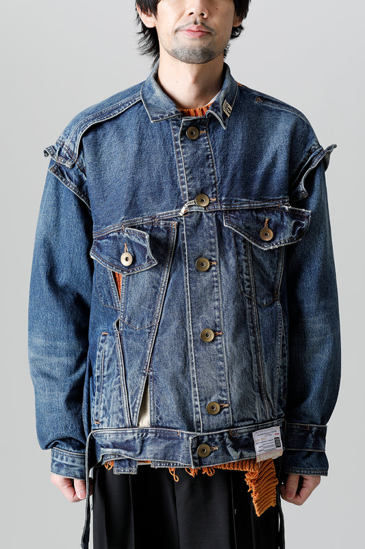 Slided Piece Denim Jacket