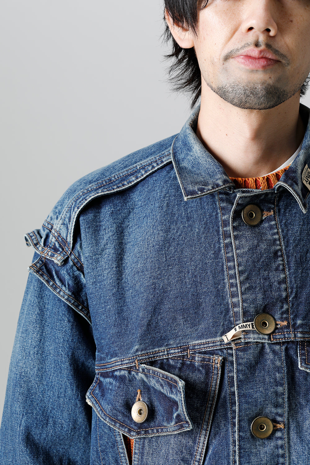 Slided Piece Denim Jacket