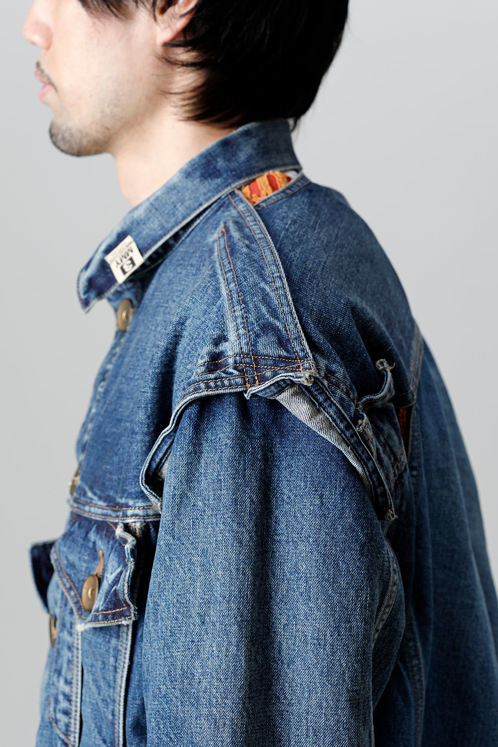 Slided Piece Denim Jacket