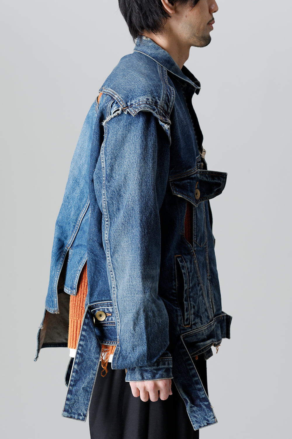 Slided Piece Denim Jacket