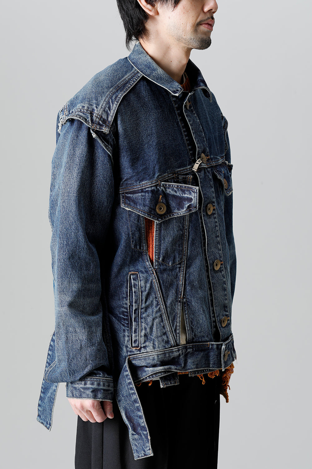 Slided Piece Denim Jacket