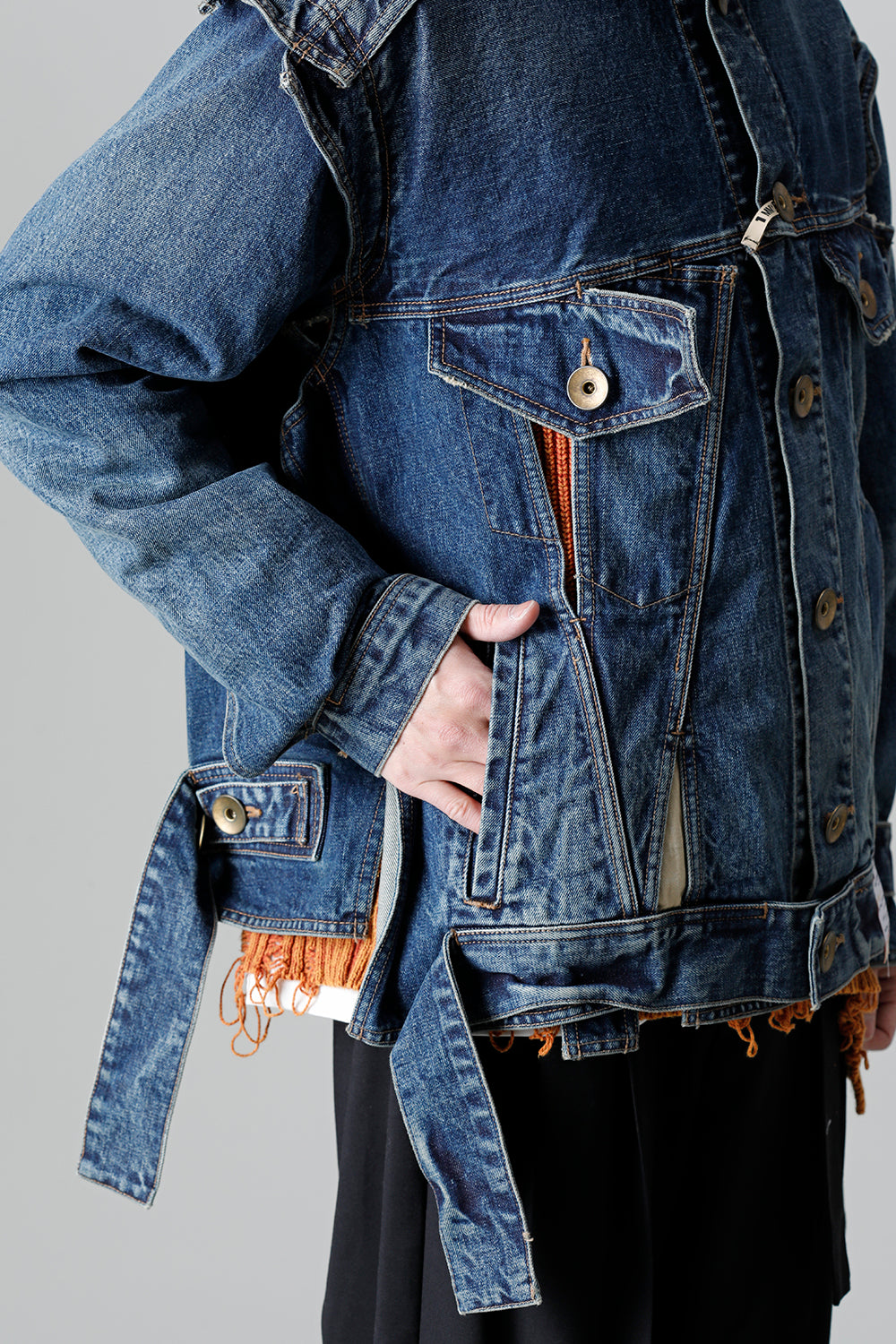 Slided Piece Denim Jacket