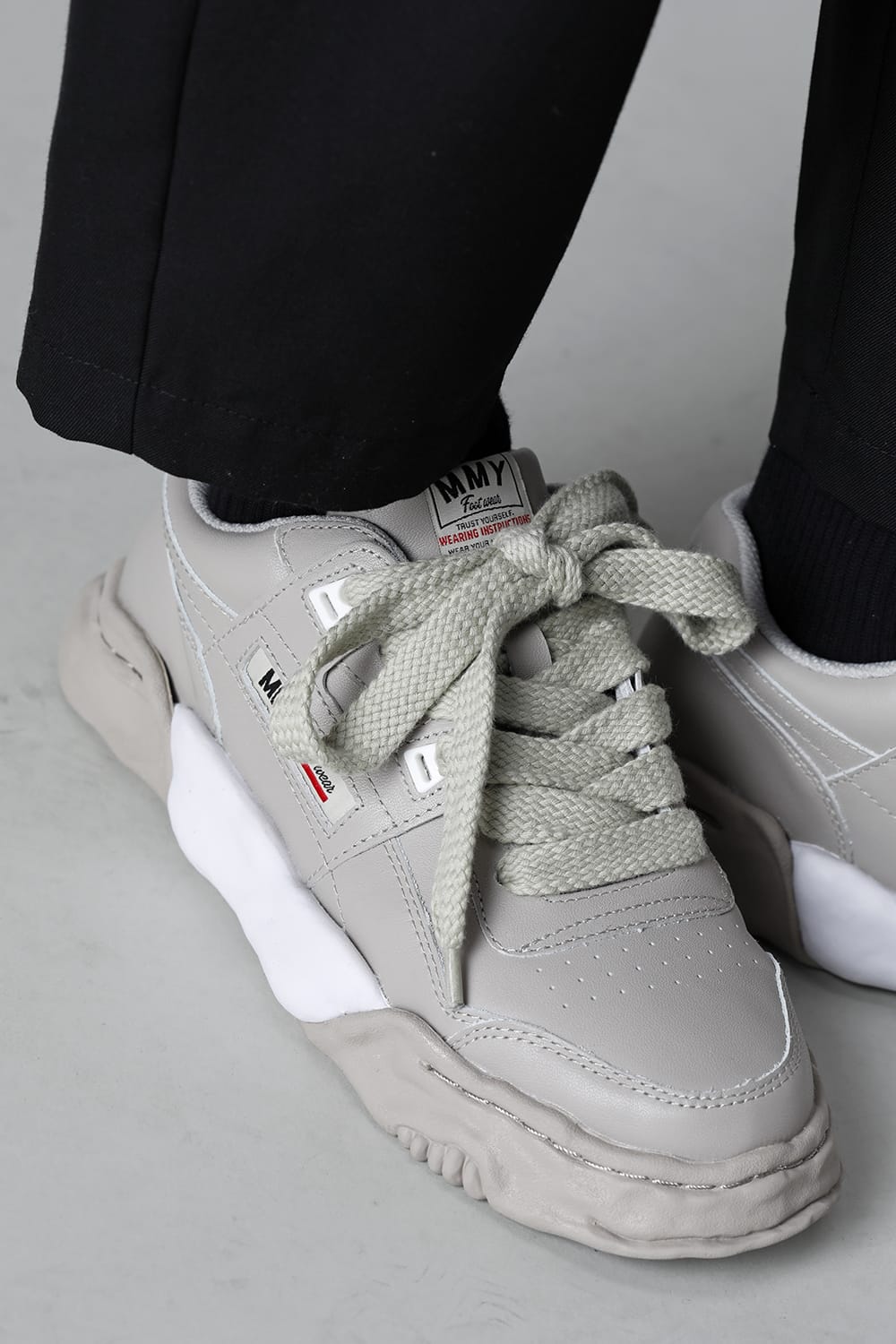 PARKER Original sole leather Low-Cut sneakers Gray