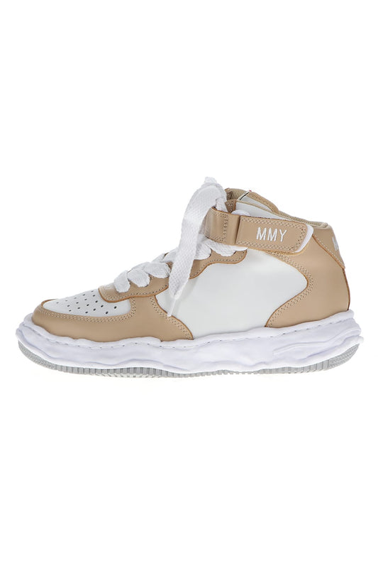 -WAYNE high- Original sole leather High-Top sneakers Beige / White