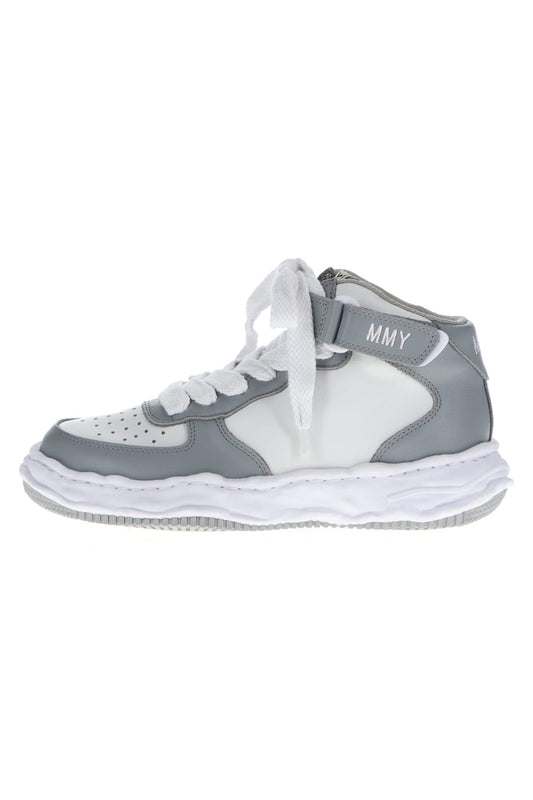 -WAYNE high- Original sole leather High-Top sneakers Gray / White