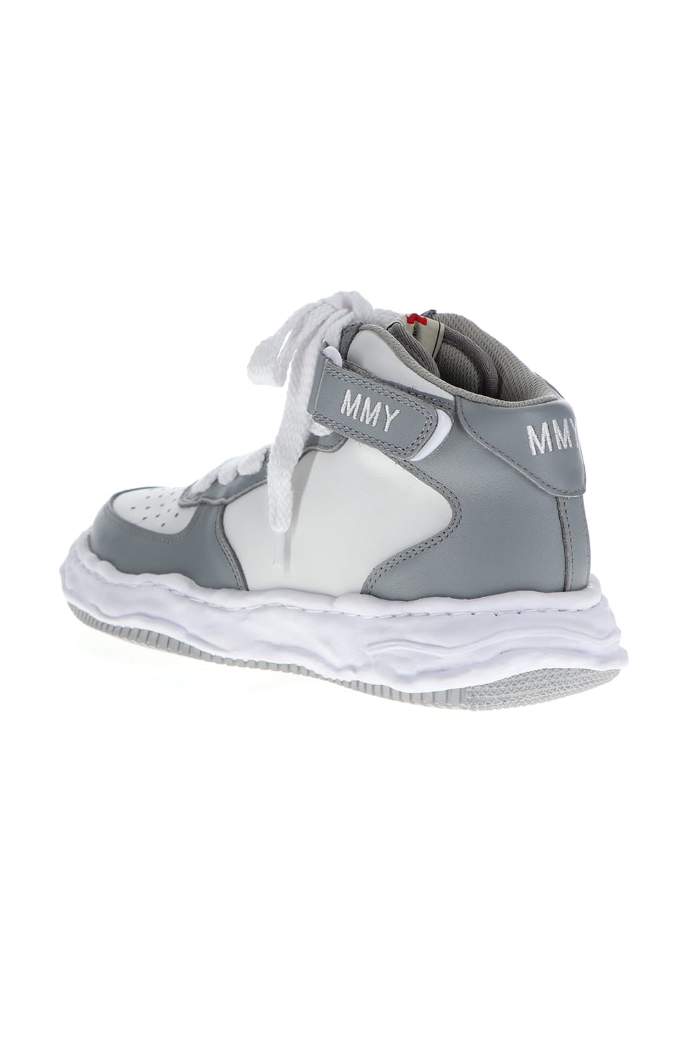 -WAYNE high- Original sole leather High-Top sneakers Gray / White