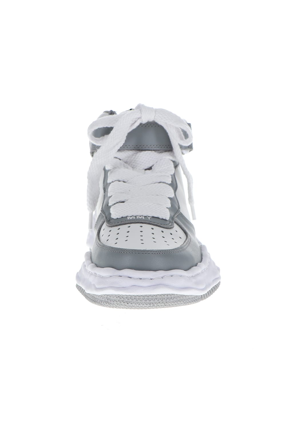 -WAYNE high- Original sole leather High-Top sneakers Gray / White