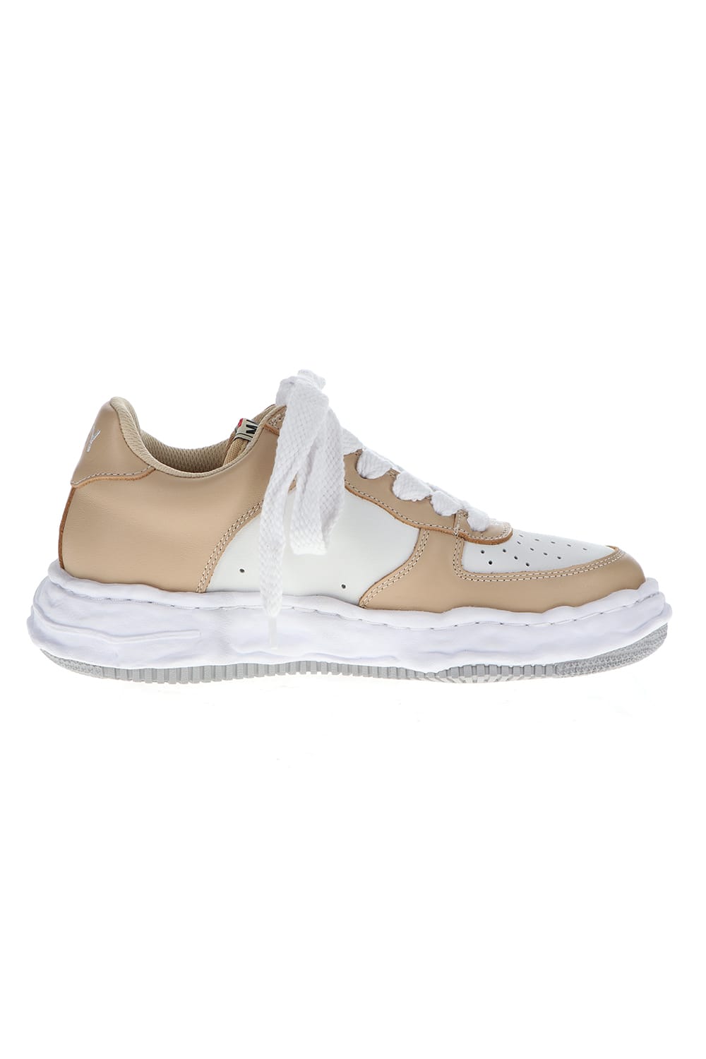 WAYNE Low Original sole leather Low-Top sneakers Beige / White