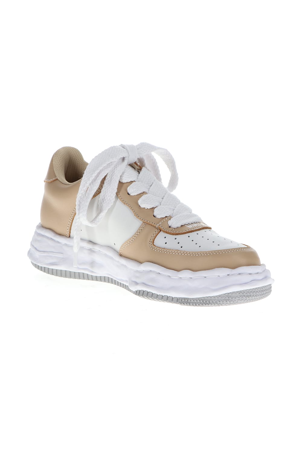 WAYNE Low Original sole leather Low-Top sneakers Beige / White