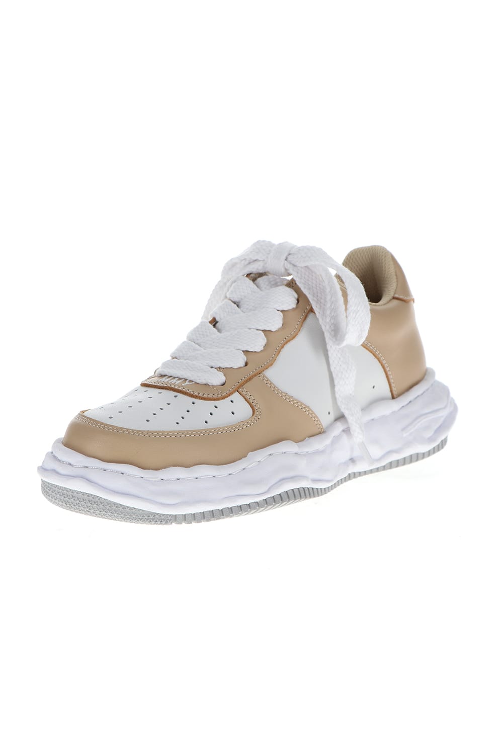 WAYNE Low Original sole leather Low-Top sneakers Beige / White