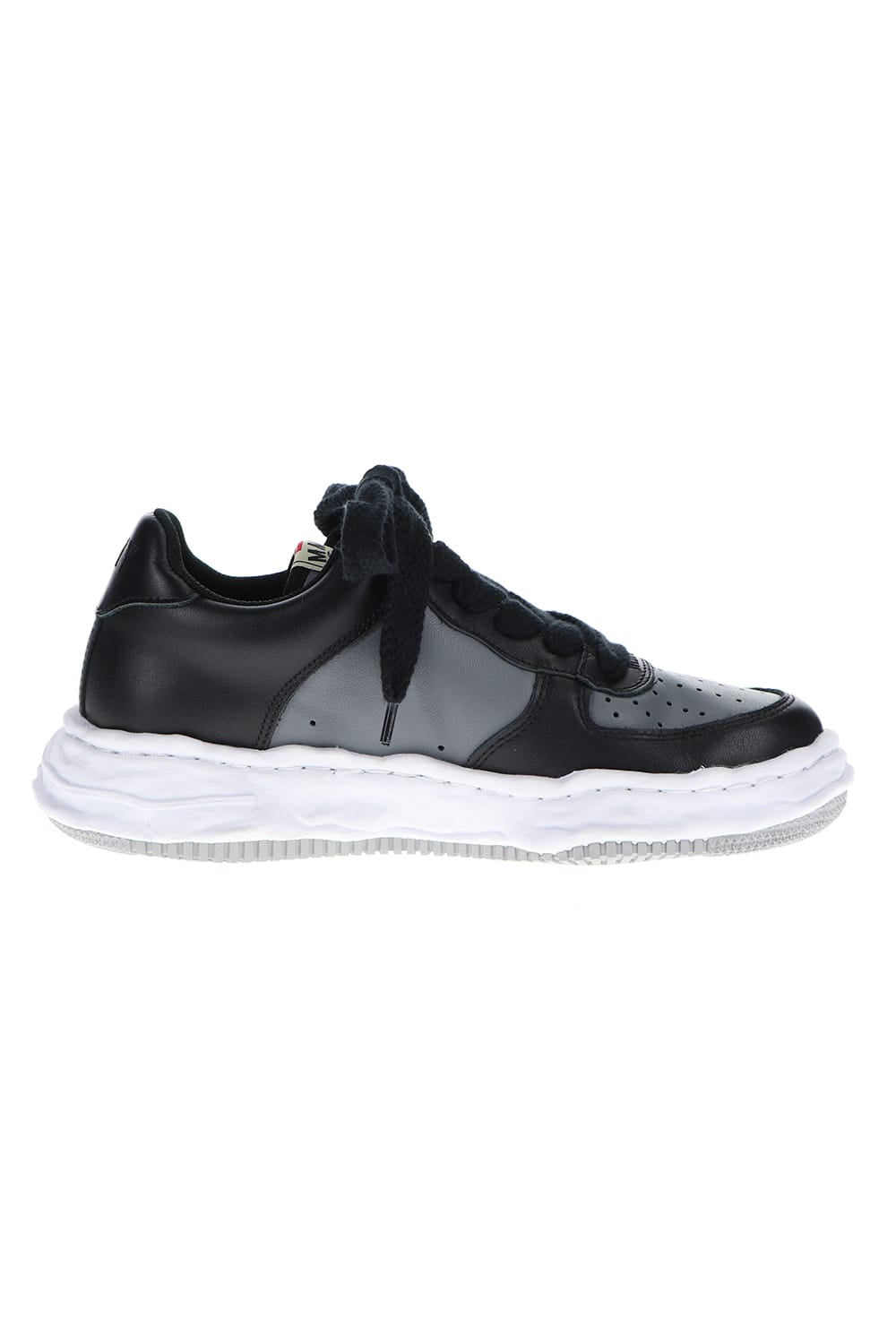 WAYNE Low Original sole leather Low-Top sneakers Black / Gray