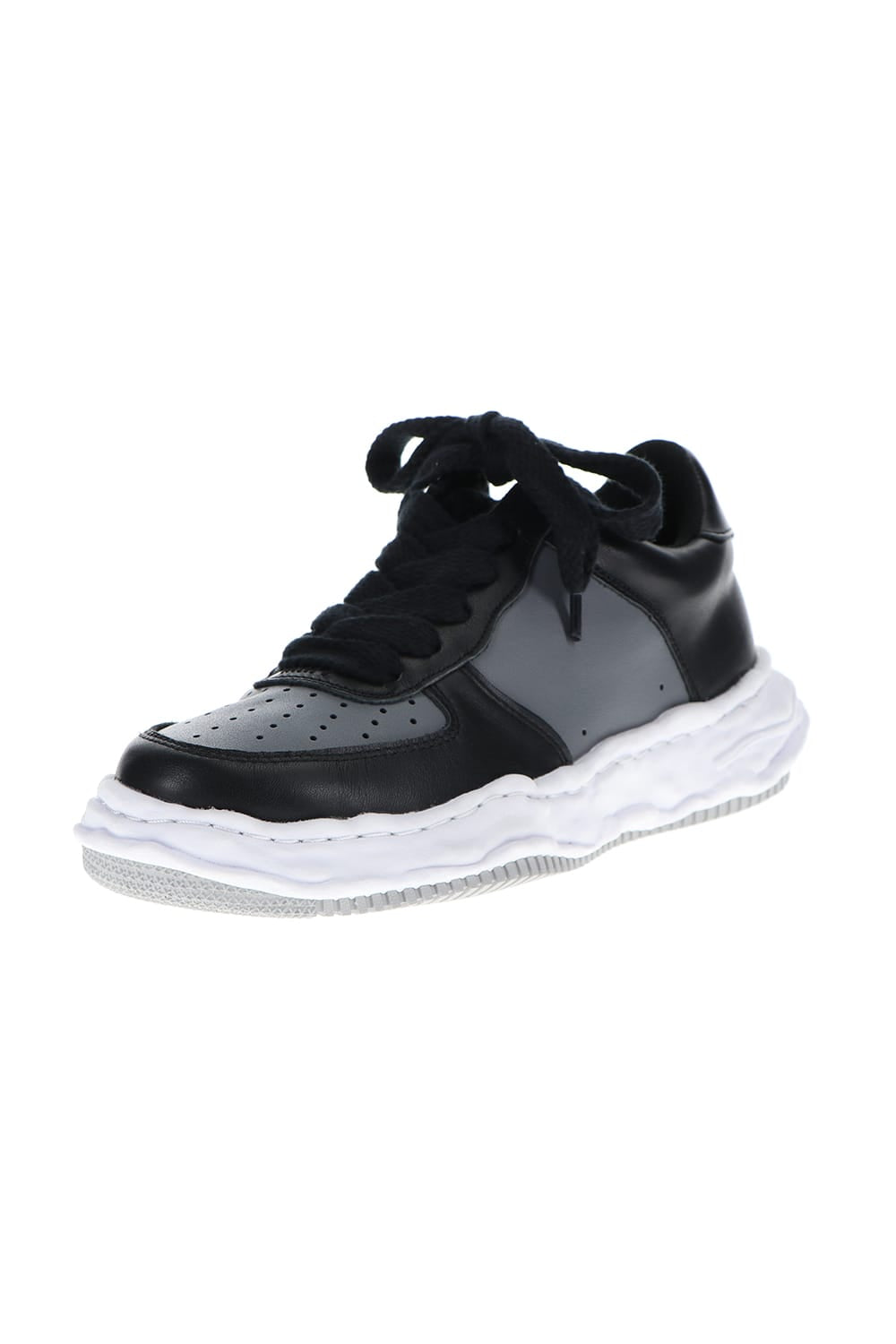 WAYNE Low Original sole leather Low-Top sneakers Black / Gray