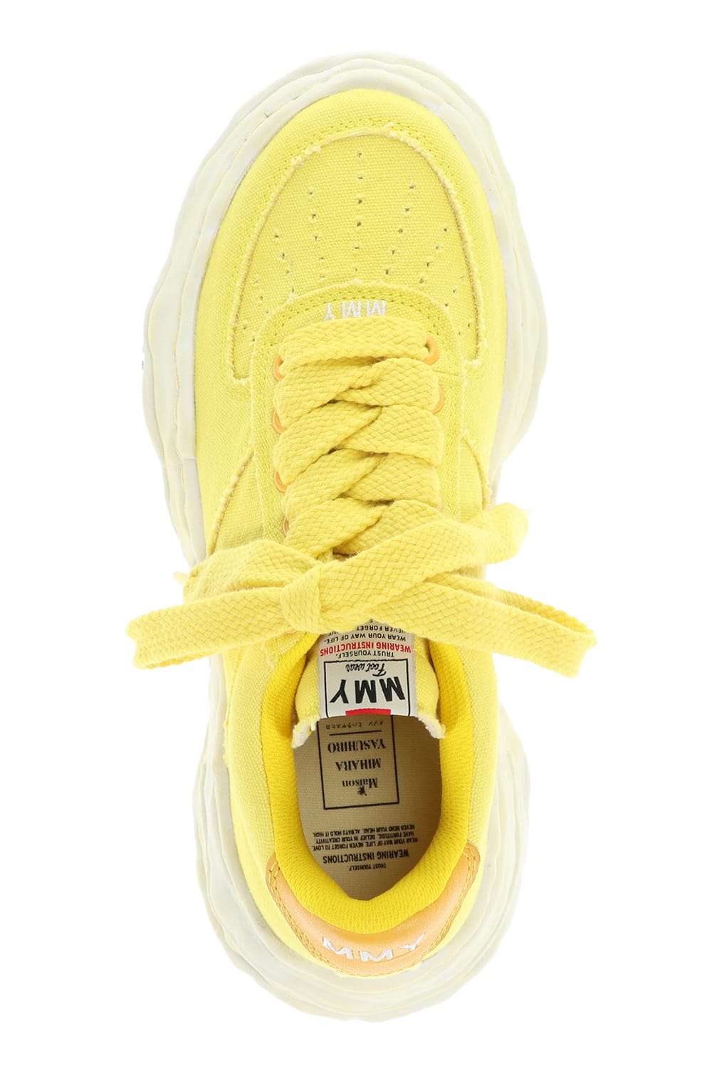 WAYNE Original sole washed canvas Low-Cut sneakers Yellow