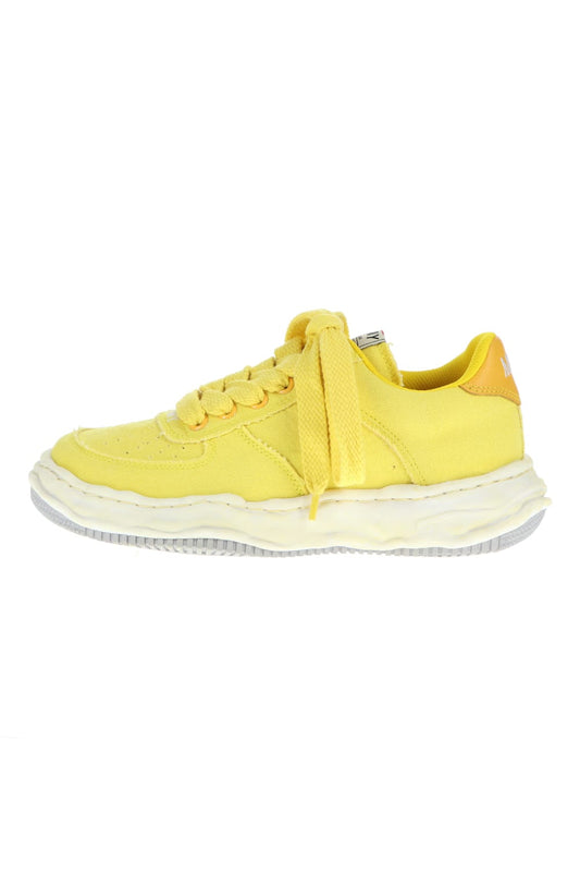 WAYNE Original sole washed canvas Low-Cut sneakers Yellow