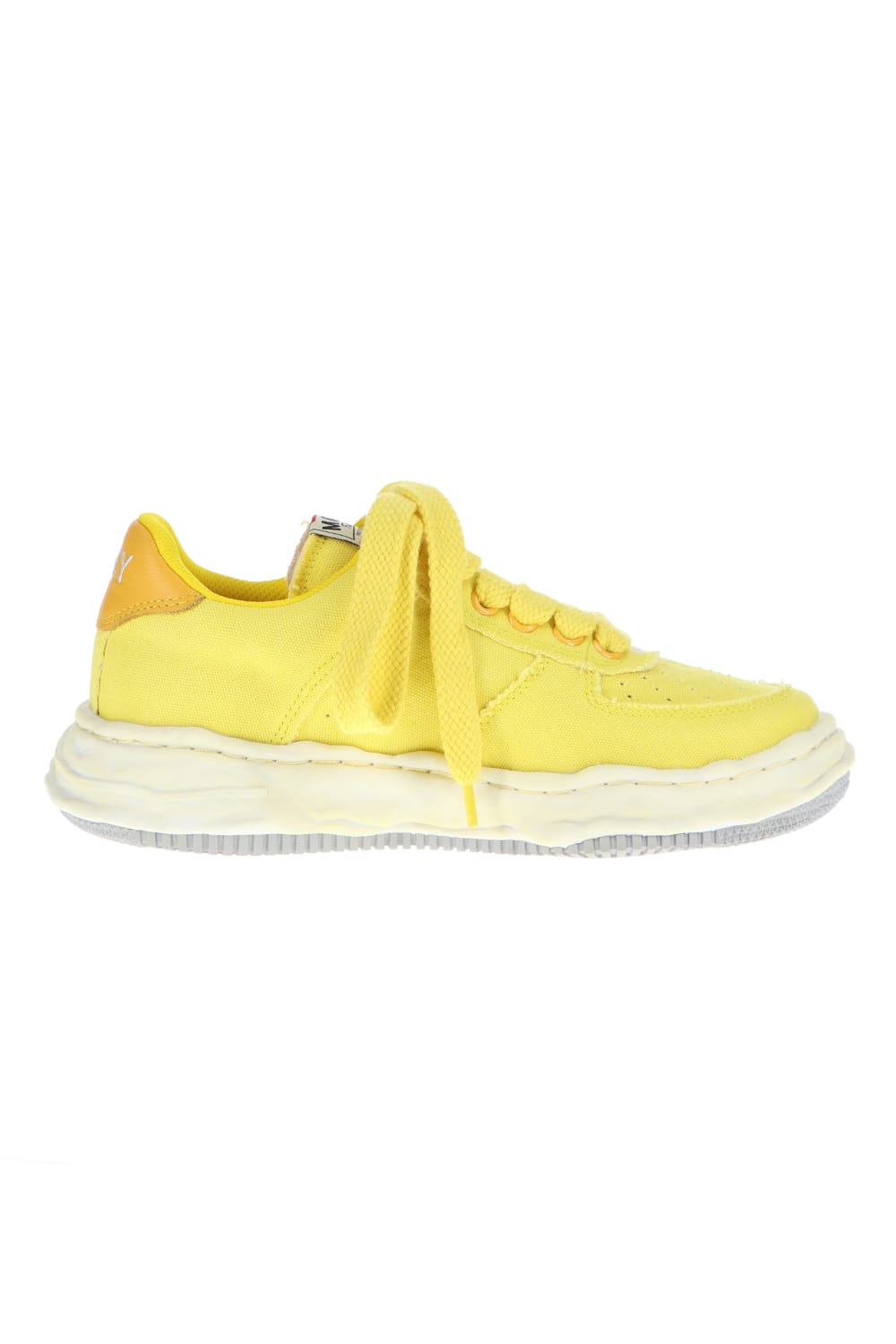 WAYNE Original sole washed canvas Low-Cut sneakers Yellow